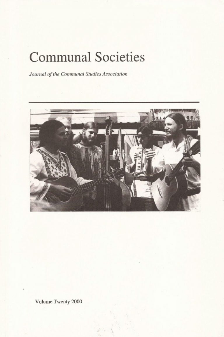 Communal Societies, Vol. 20, 2000 Communal Studies Association