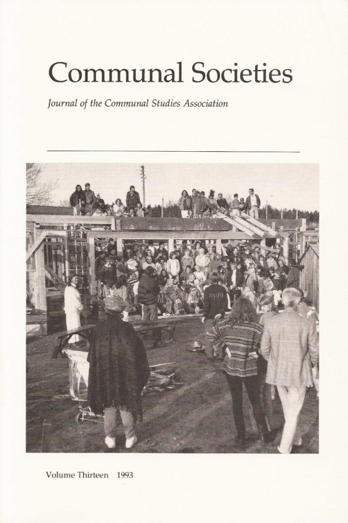 Communal Societies, Vol. 13, 1993 Communal Studies Association