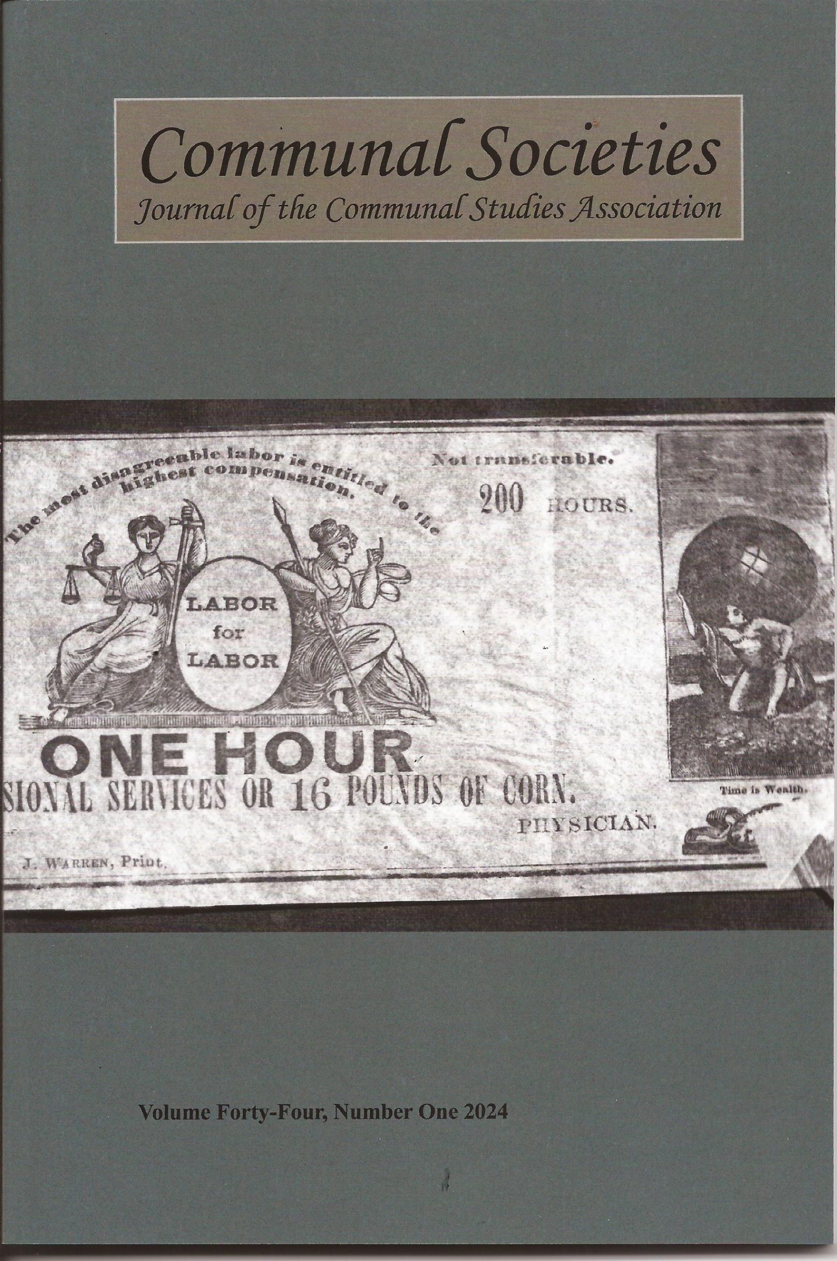 Communal Societies Journal Vol 44, No. 1